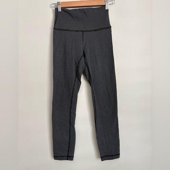 Lululemon Black Grey and White Wunder Under Legging - Picture 1 of 8